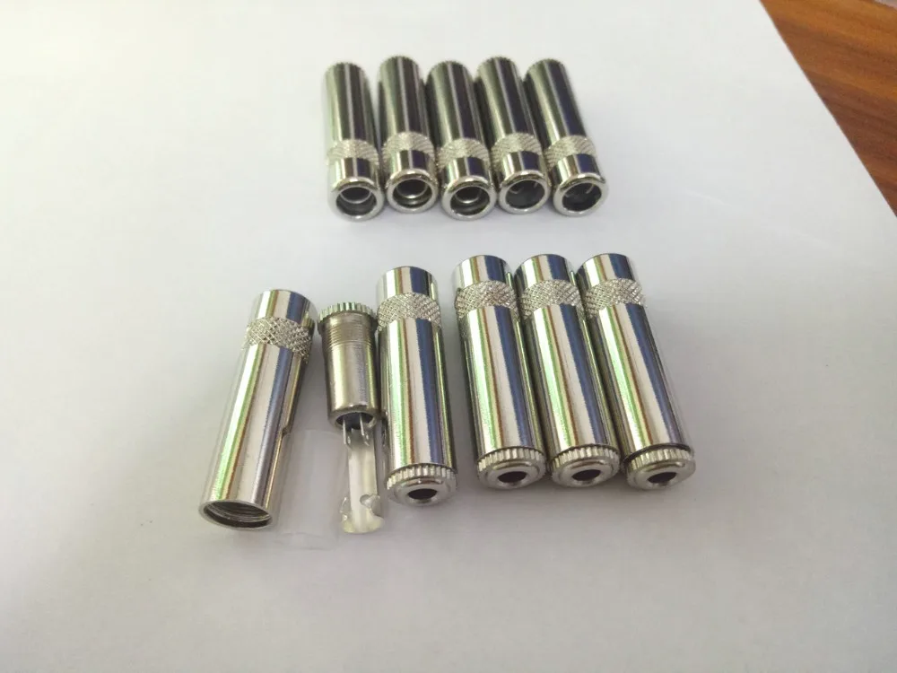 20pcs brass 3 5mm Stereo Audio socket Audio headphone Cable adapter New