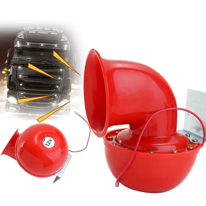 Громкий 200Db 12V красный Электрический Bull воздушный рожок оригинальность звук для автомобилей, мотоциклов, грузовиков Лодка