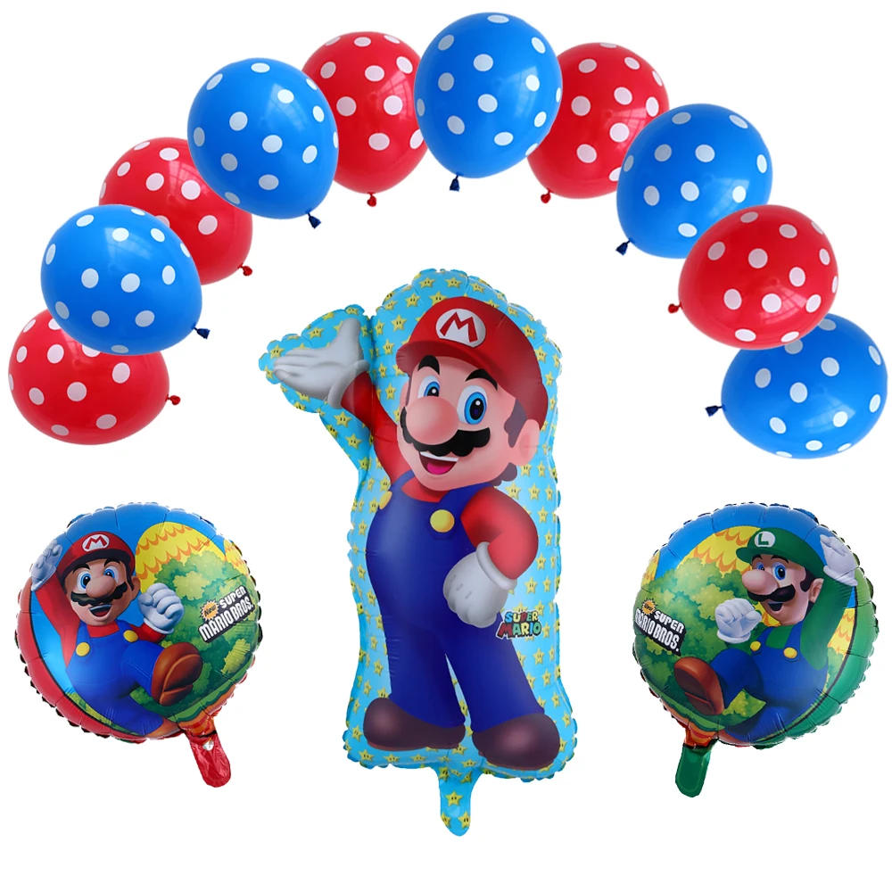 1 Набор воздушные шары &quotСупер Марио&quot 30 дюймов номер Globos мальчик девочка день