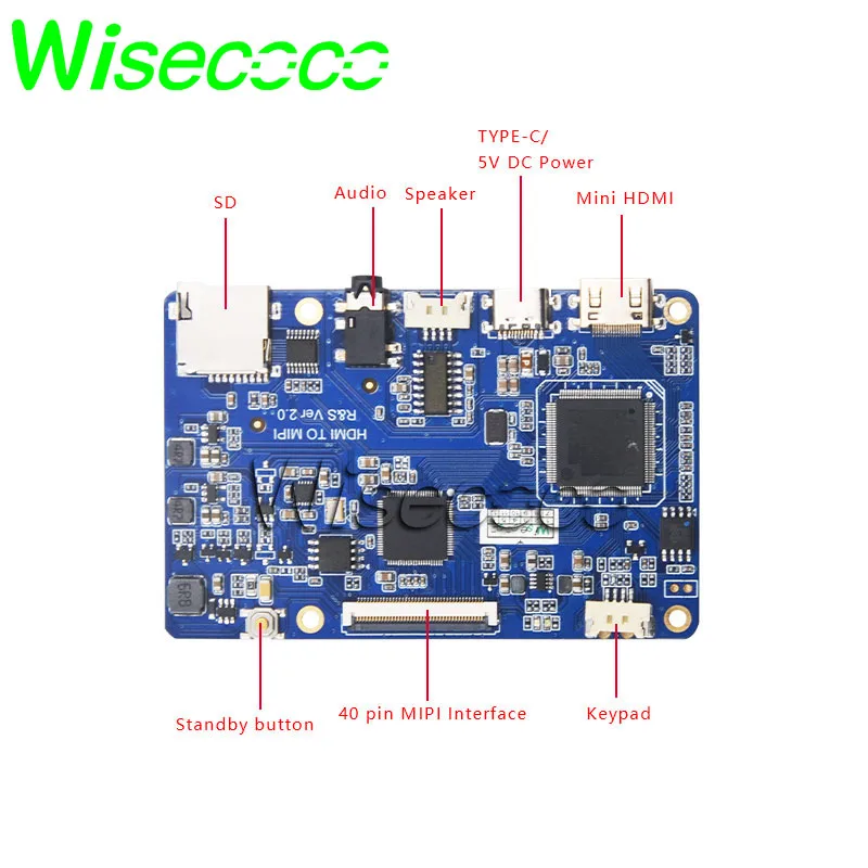 Wisecoco 5 дюймов 1920x1080 fhd ips ЖК-дисплей hdmi к mipi Тип c плата контроллера с емкостным сенсорным экраном ACX450AKN-7