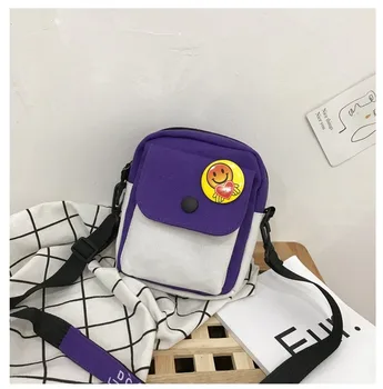 

Autumn/winter New Canvas Small Bag Bag Cartoon Travel One Shoulder Slant Bag Without Pendant Purses and Handbags