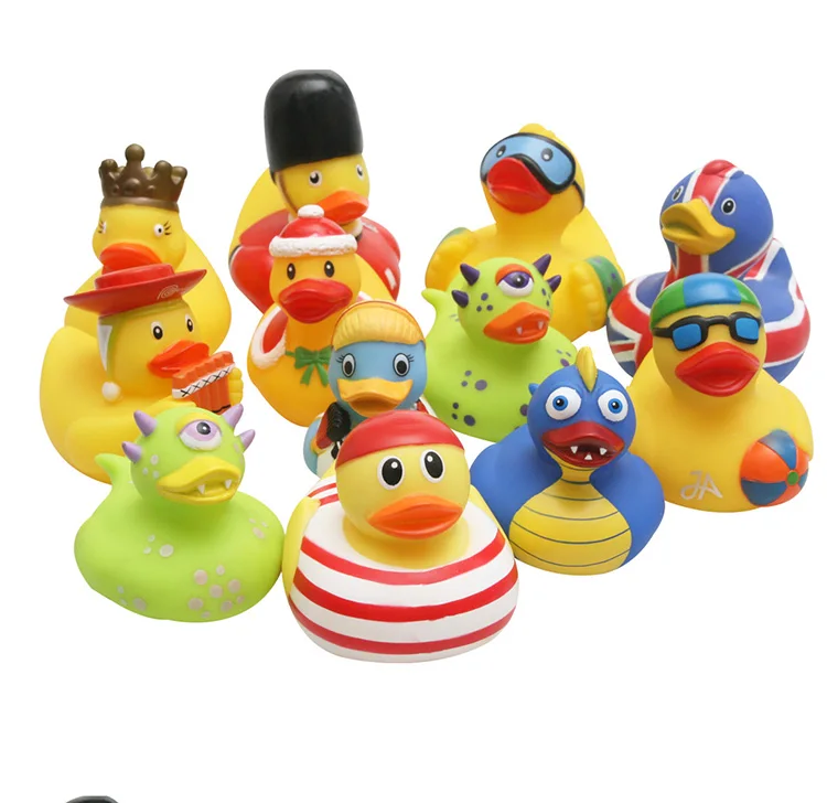 Клоун динозавр тема резиновая утка детский душ вода BB игрушки для купания для малышей Дети подарок на день рождения классическая игрушка для мальчиков и девочек