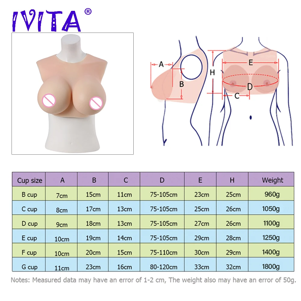 IVITA Искусственные Силиконовые груди поддельные женская мода косплей для