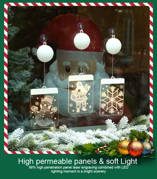 

3D LED Night Lights Christmas Decorations Lamp Children's Night Light Santa Claus/Snowman/Elk Laser Engraving Flash Light Gifts