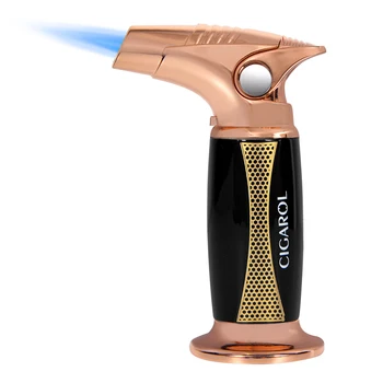 

VOLENX cigar lighter triple jet torch lighter windproof butane lighter with perforated safety lock zinc alloy material （No buta）