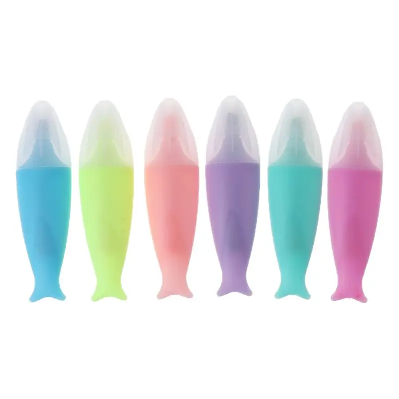 

6 Pcs/Pack Creative Mini Fish Sticks Fluorescent Pen Cartoon Cute Stationery