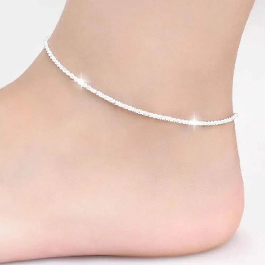 

2019 New Fashion Adjustable Water Wave Anklets Women High Simple Alloy Quality Anklets Girls Gifts Jewelry For Friendship S9Z9