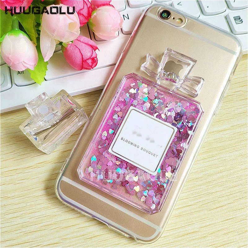 

For LG G8 G7 G6 G5 G4 G3 K50 K40 K11 K9 K10 K8 2018 2017 V50 V40 V30 V20 Q6 Q7 Q8 Cover Etui Coque 3D Liquid Perfume Bottle Case