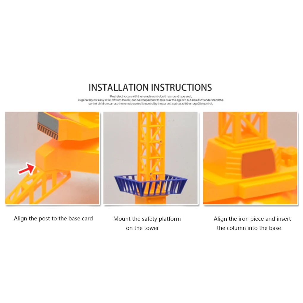 Remote Control Car Tower Crane Toy Crane Engineering Truck 360 Degree Rotate Crane Engineer Construction