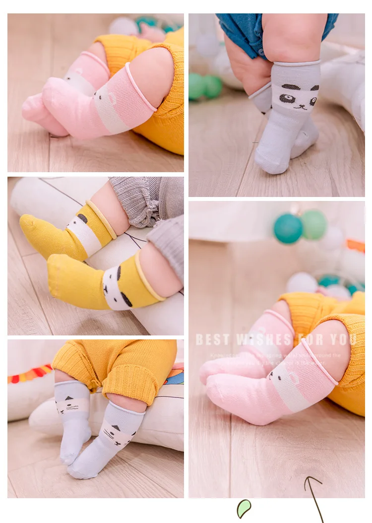 Cartoon Baby Panda Crew Socks Meng Socks Spring And Summer Cotton Newborns Cute Animal Socks