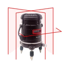 5 линий, 6 точек, красный лазерный уровень, самонивелирующийся горизонтальный, вертикальный, регулировка на 360 градусов, наклон и наружная функция