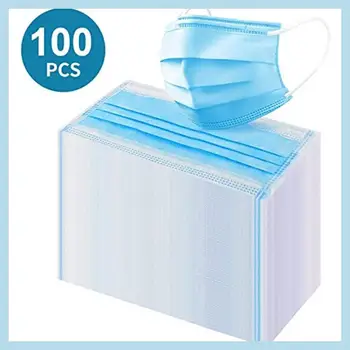 

Fast delivery A box of Reusable environmentally masks with disposable breathable blue masks Reusable Cotton Adult Mouth Muffle