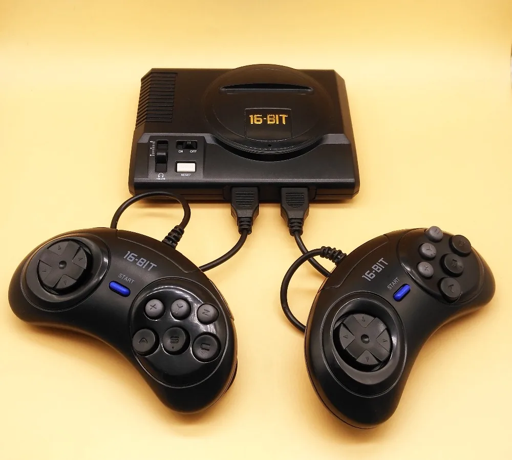 Новинка Ретро Мини ТВ Видео игровая консоль для sega MegaDrive 16 бит игры с 208 различных встроенных игр два геймпада AV Out