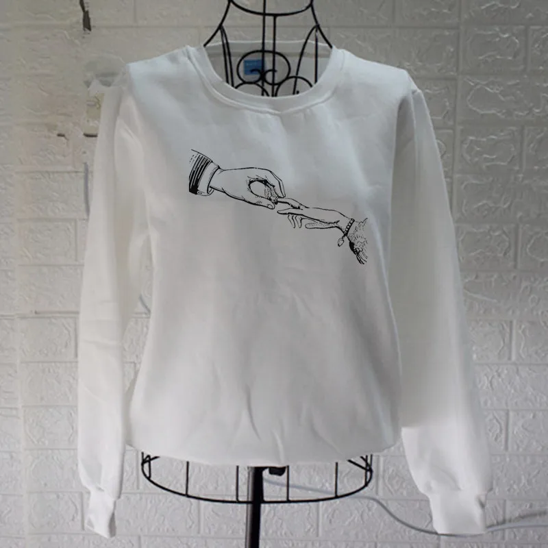 Winter marriage graphic print sweatshirt ladies men's long-sleeved round neck sweatshirt cute Harajuku autumn pullover