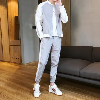 

Fashion Sport Men's Sets Casual Hiphop Tracksuit Mens Jackets and Coats Streetwear Sweatshirt Ropa De Hombre Men's Clothing BE50