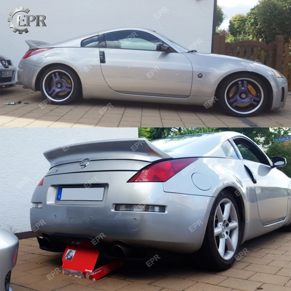 For Nissan Fairlady 350z Z33 Frp Fiber Glass Unpainted Rear Duckbill Spoiler 5z Tuning Trim For 350z Fiberglass Wings Body Kit Spoilers Wings Aliexpress