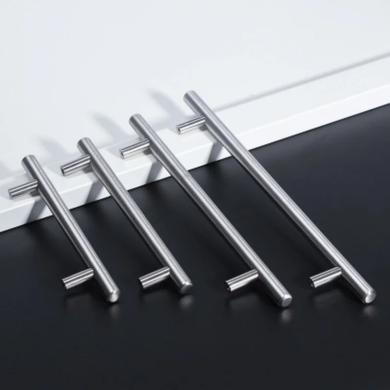 4" ~ 24" Stainless Steel Handles Diameter 10mm Kitchen Door Cabinet T Bar Straight Handle Pull Knobs Furniture Hardware