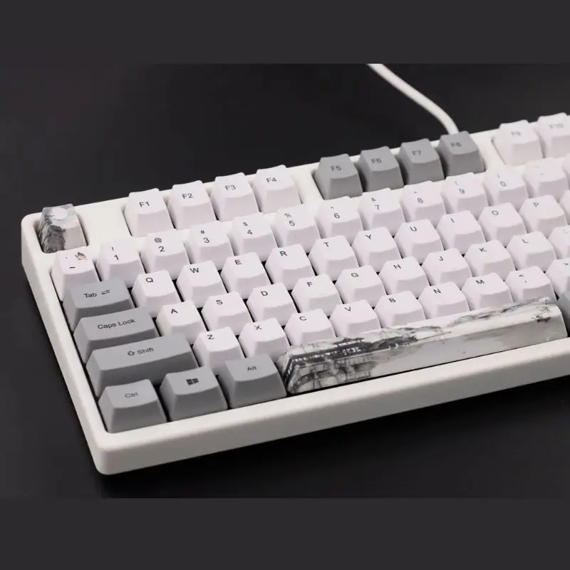 1 комплект 113 ключ чернильный пейзаж клавиши OEM PBT 5-поверхностей Dye механическая клавиатура