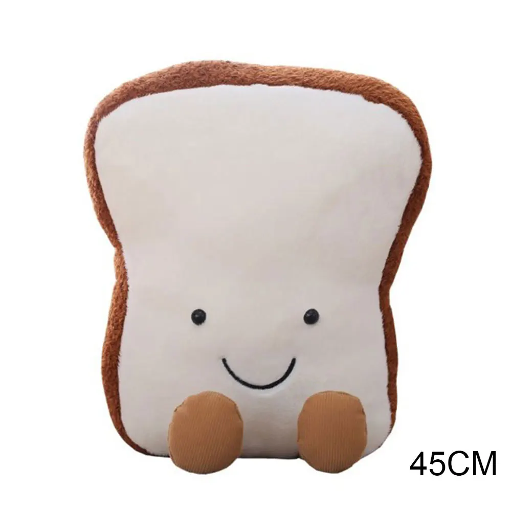 45cm Мультфильм хлеб подушка в виде тоста забавная еда плюшевая игрушка кукла детский подарок домашний диван декор высокое качество - Цвет: 45cm
