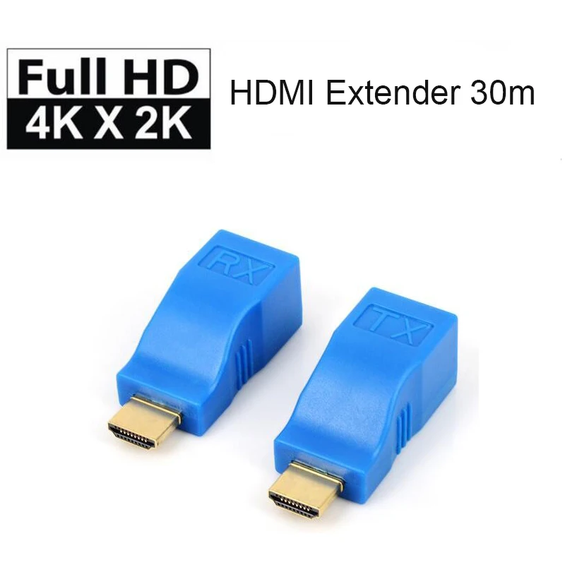 50 пар 30 м 4 к HDMI удлинитель передатчик TX/RX HDMI V1.4 HD 1080P по Cat5e CAT6 RJ45 Ethernet кабель для ТВ проектора DVD горячая распродажа