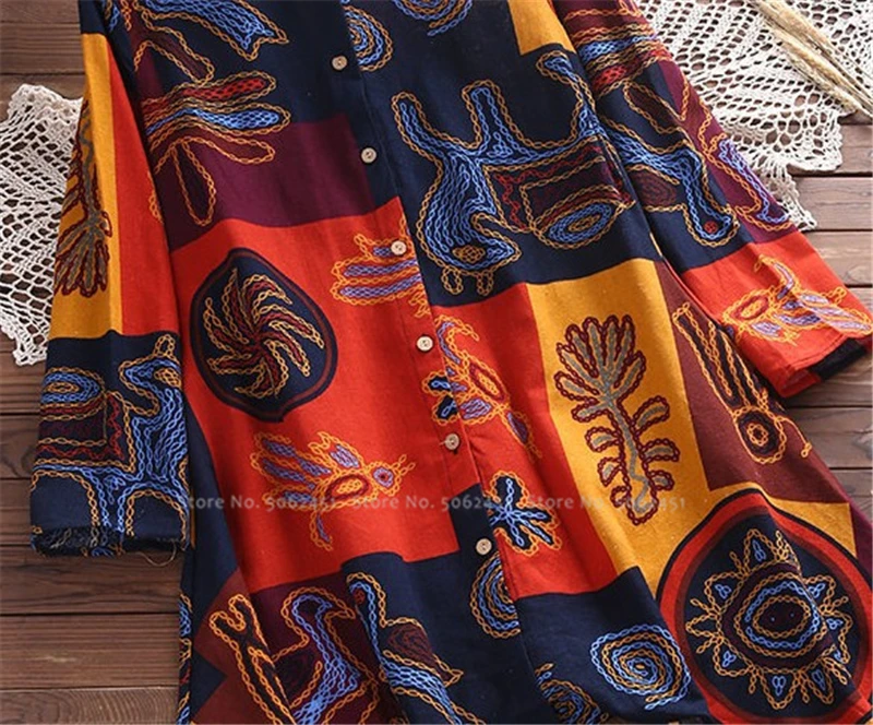 Богемный принт широкие брюки для женщин Таиланд Индия Пакистан леди Kurti Мода Высокая талия свободные брюки Африка Дашики костюмы - Цвет: Красный