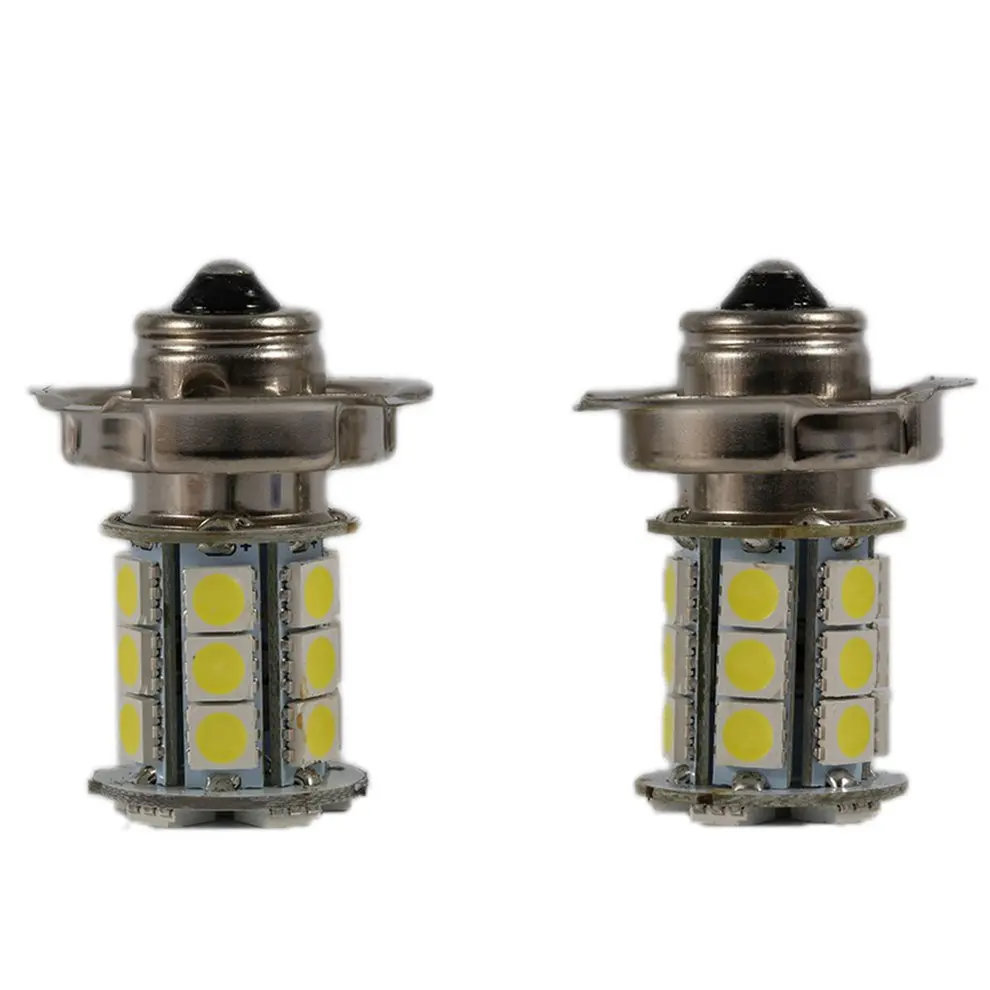 635 2x12V P26 S 24 SMD светодиодный белый мотоцикл фара Автомобильная Лампа 6000K прочный коричневый свет