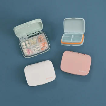 

1PCS Pill Case Storage Box Diabetic Pill Box 4/6 Grid Compartment Weekly Medicine Tablet Dispenser Splitters 7-day Pill Box