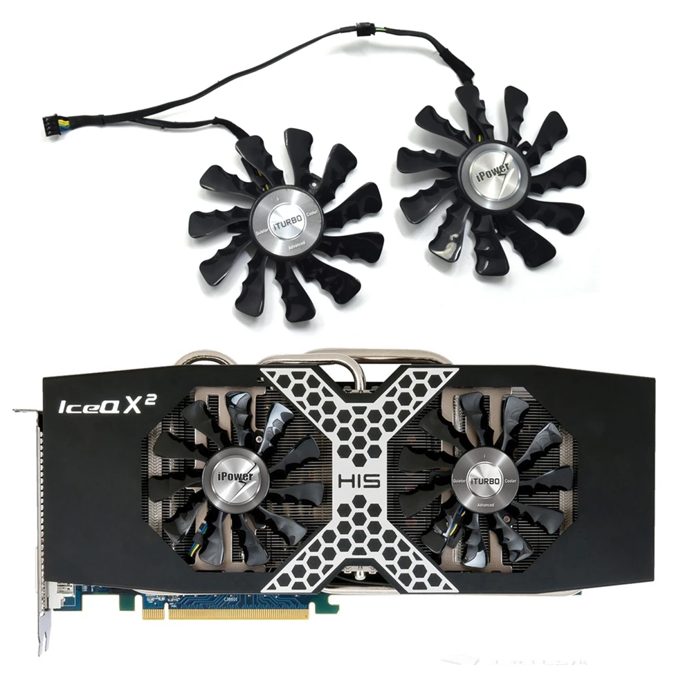 Графический процессор VGA охлаждающий вентилятор для его R9 270/280/285/290/7950/7970X FD7010H12D Графика карты DC12V 0.35A 85 мм 4 контакта