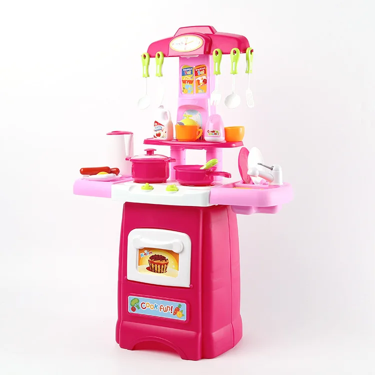  Model Children Play House Toys DIY Smart Kitchen Dining Table Set Multi-functional with Concert Wat - 4000267428182