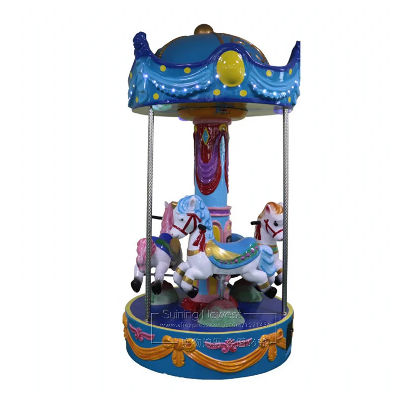 Palace Style 3 Seats Merry Go Round Horse Carousel Rotation Games Kiddie Rides Amusement Game Room Indoor Arcade Machine Palace Style 3 Seats Merry Go Round Horse Carousel Rotation Games Kiddie Rides Amusement Game Room Indoor Arcade Machine