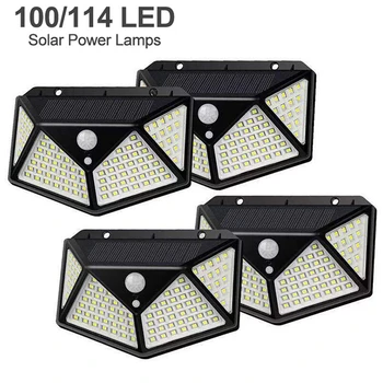 

LED Solar Lights Outdoor Lighting Lamp with PIR Motion Sensor Waterproof and Solar Light for Garden Decoration IP65 Street Lamp
