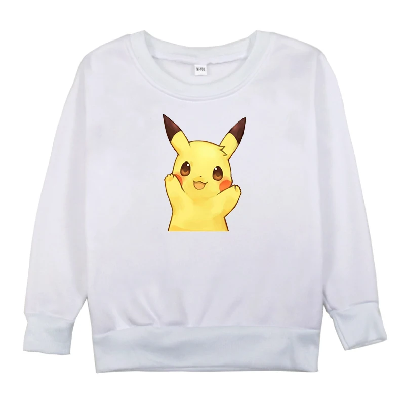 Новинка; Lumibous Pikachu Shein; Детские свитера для мальчиков и девочек; зимняя одежда для маленьких девочек; футболка с длинными рукавами с покемонами; Bluzy Dla Dzieci - Цвет: Hoodies 9