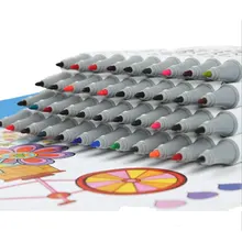 Большой двойной Наконечник Ручка маслянистый цвет художественное Рисование маркером эскиз офисные аксессуары школьные канцелярские принадлежности маркер Кисть ручка