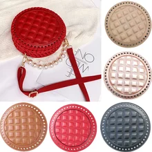 18cm Round Shap PU Bag Bottom DIY Handmade Bag Accessory For Knitting Handbag Women Shoulder Crossbody Crochet Bag Shaper Pad