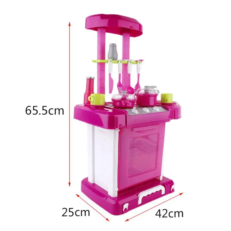 

Hot 1set Portable Electronic Children Kids Kitchen Cooking Girl Toy Cooker Play Set