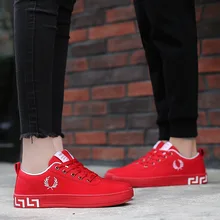 Летняя парусиновая обувь красного цвета; повседневная мужская обувь в стиле хип-хоп; прогулочная обувь; Цвет белый; Брендовая обувь унисекс