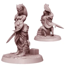 

1/24 75mm 1/32 56mm Resin Model Kits Female Guard Warrior Figure Unpainted No Color RW-092