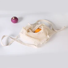 Портативный сетчатый мешок из хлопка зеленая сумка для покупок Защита окружающей среды для овощи, фрукты моющиеся хозяйственные сумки LBY