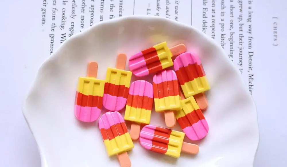 5PCS A 5 шт. слизи Подвески мороженое эскимо клейкие аксессуары бусины делая поставки с шнурком мешок для DIY ремесла скрапбуки - Цвет: 5PCS A