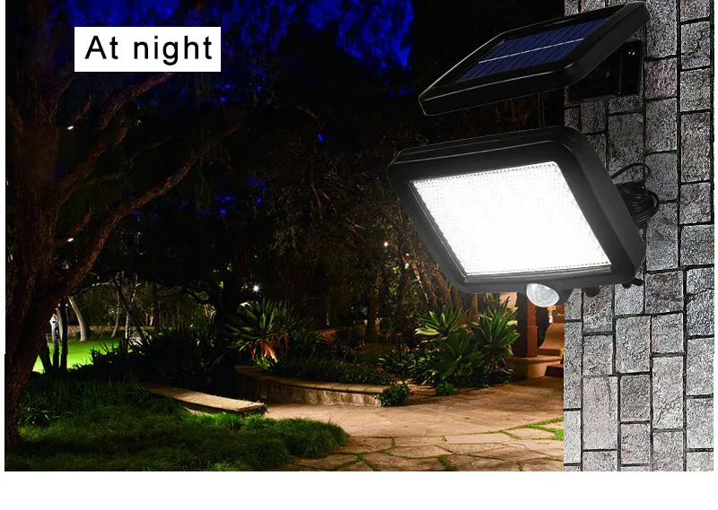 56 светодиодный солнечный свет водонепроницаемый PIR датчик движения настенный светильник открытый садовые парки безопасности аварийный уличный Солнечный садовый прожектор
