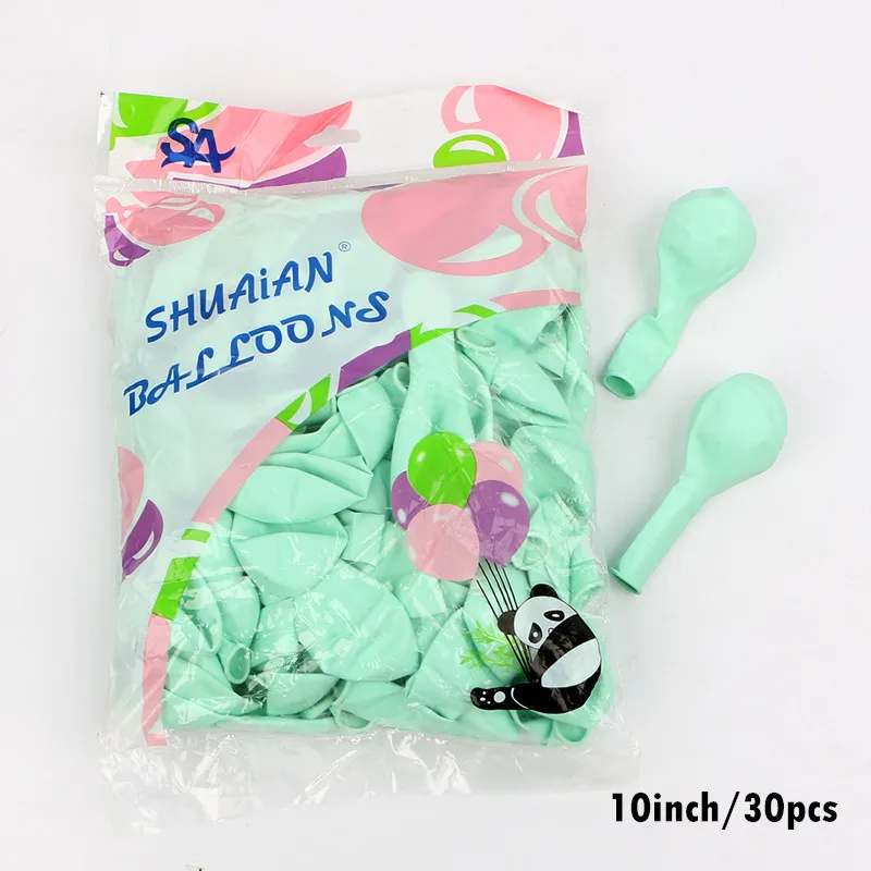 30pcs as the picture 30 шт. макароны баллоны пастельные вечерние воздушные шарики в виде леденцов 1-й 2-й 3й День Рождения украшения девочка мальчик ребенок душ свадьба Golobos - Цвет: 30pcs as the picture