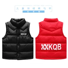 Новая стильная детская куртка-пуховик на осень и зиму жилет с хлопковой подкладкой жилет для маленьких детей