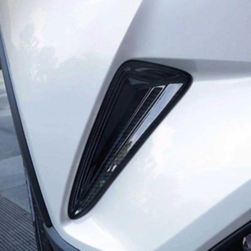 Для Toyota Chr C-Hr внешний Abs Непрозрачный передний бампер боковая решетка крышка отделка передняя решетка противотуманная фара протектор Аксессуары