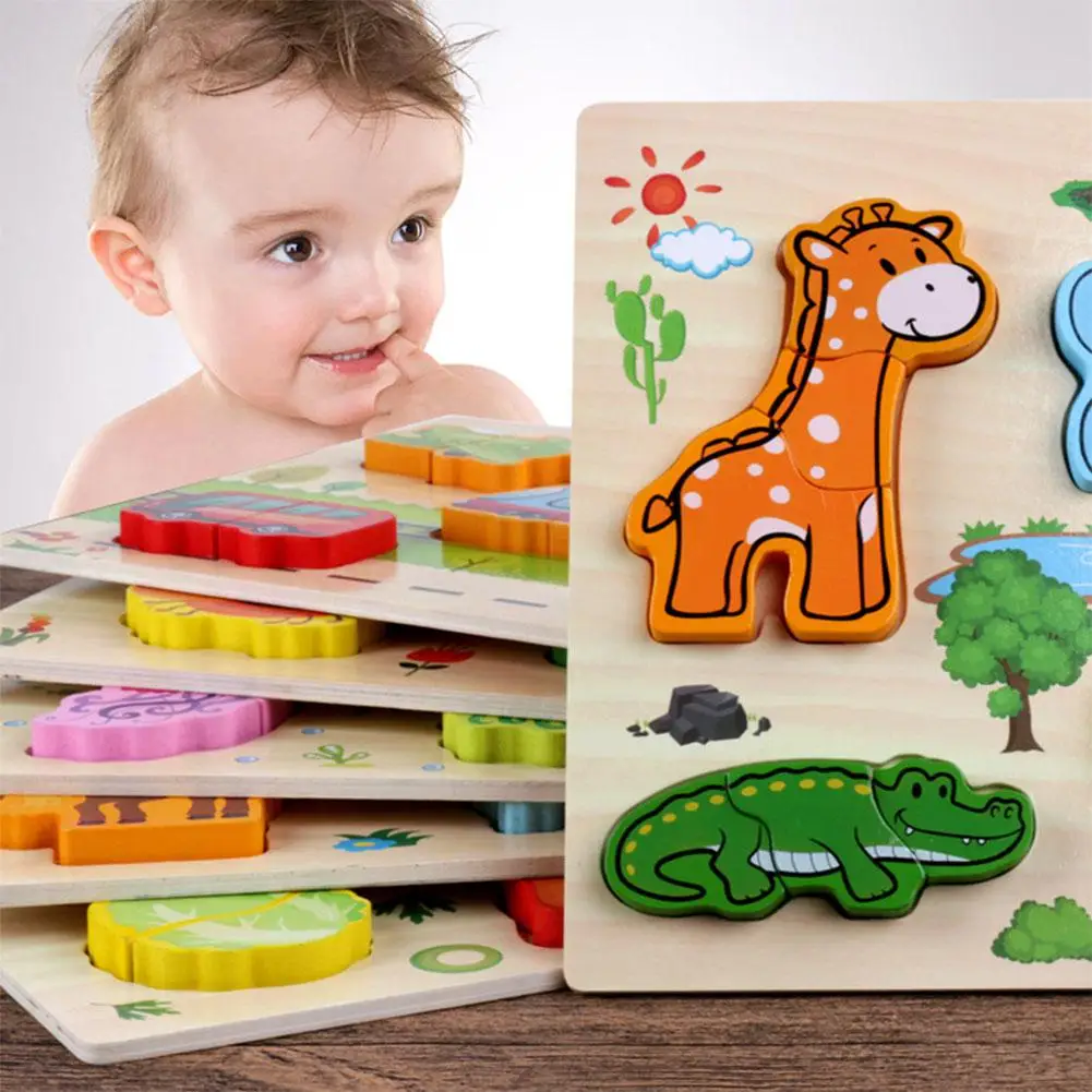Kuulee 3D Wooden Jigsaw Puzzle Pairing Toys Educational Parent-children Interaction Toy for Children Child Interesting Toys Kuulee 3D Wooden Jigsaw Puzzle Pairing Toys Educational Parent-children Interaction Toy for Children Child Interesting Toys