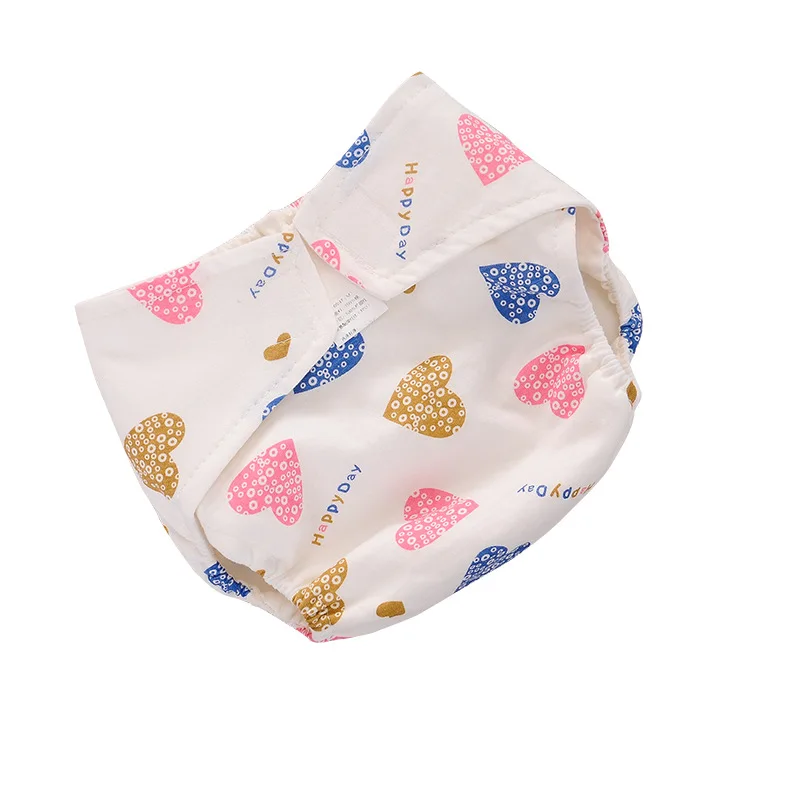 Cotton Heart Ice Cream Baby Nappies Diaper Reusable Washable Cloth Diapers Nappy Cover Waterproof Newborn Baby Traning Panties