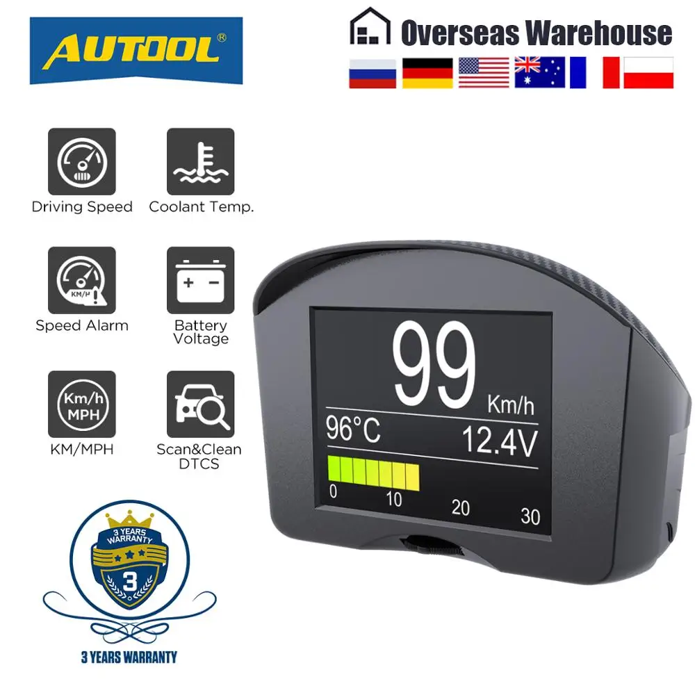 AUTOOL-X50-Plus-Multi-Fonction-De-Voiture-OBD-Smart-Num-rique-Alarme-M ...