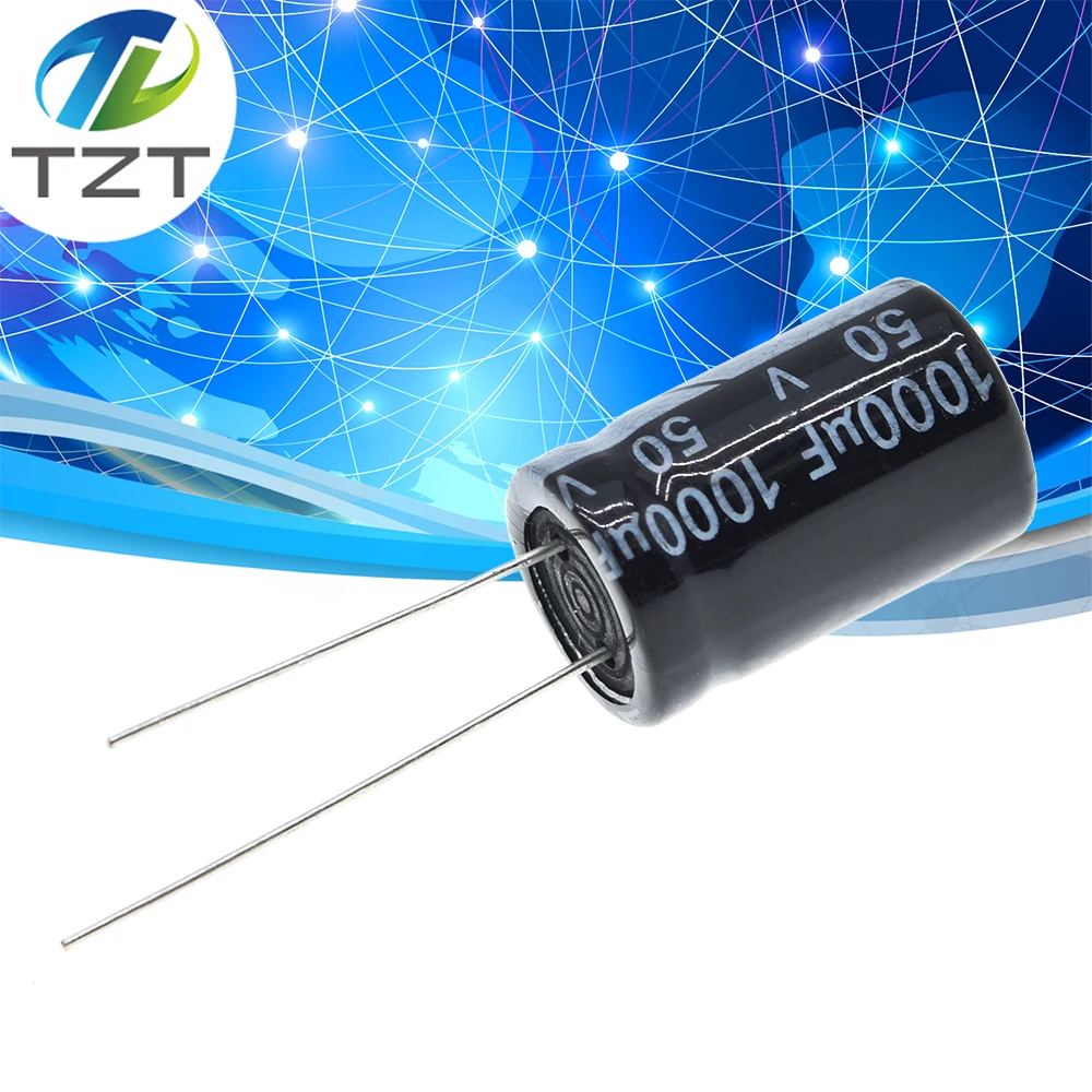 10pcs Aluminum electrolytic capacitor 1000uF 50V 13 * 20 mm frekuensi tinggi Radial Electrolytic kapasitor