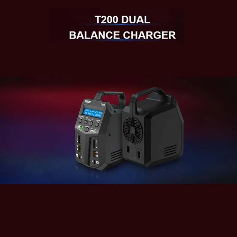 

SKYRC T200 2X100W 12A AC/DC DUAL Battery Balance Charger for 1-6S Lipo/LiHV/LiFe/LiIon Battery