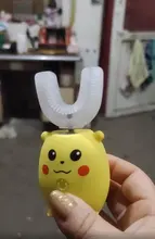 XaoMi-cepillo de dientes eléctrico inteligente de silicona para chicos, ultrasónico, automático, con patrón de dibujos animados, 360 grados