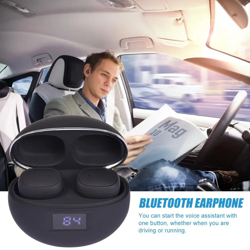 Новинка, наушники в ухо, Bluetooth, беспроводные, двойные, в ухо, портативные, компактные, наушники, шумоподавление, цифровой дисплей, гарнитура# W1